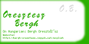 oresztesz bergh business card